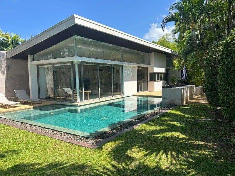 The communal pool at the centre of the project