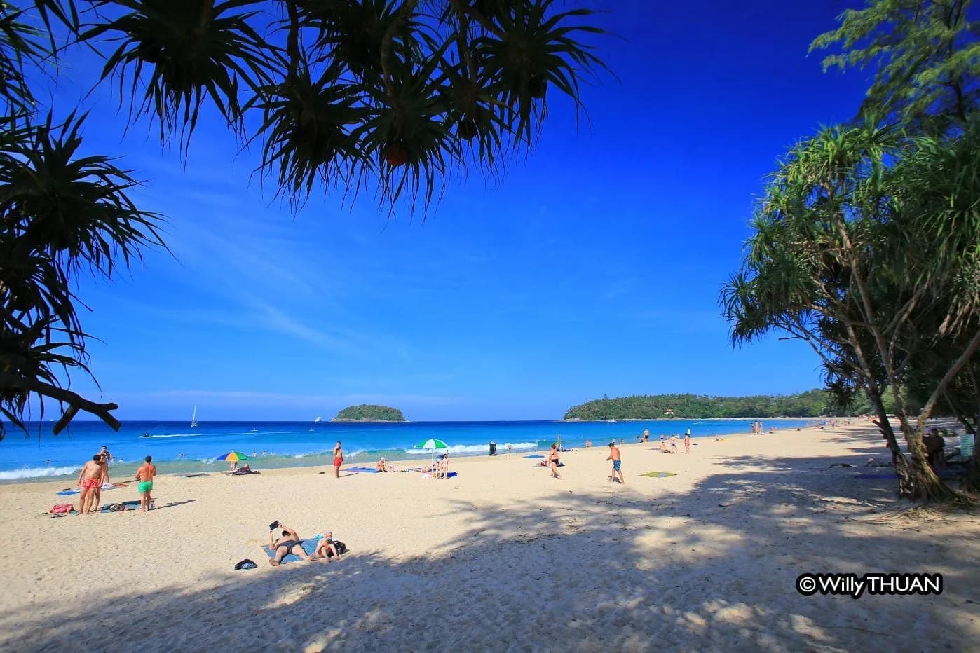 the wide sand and the bay