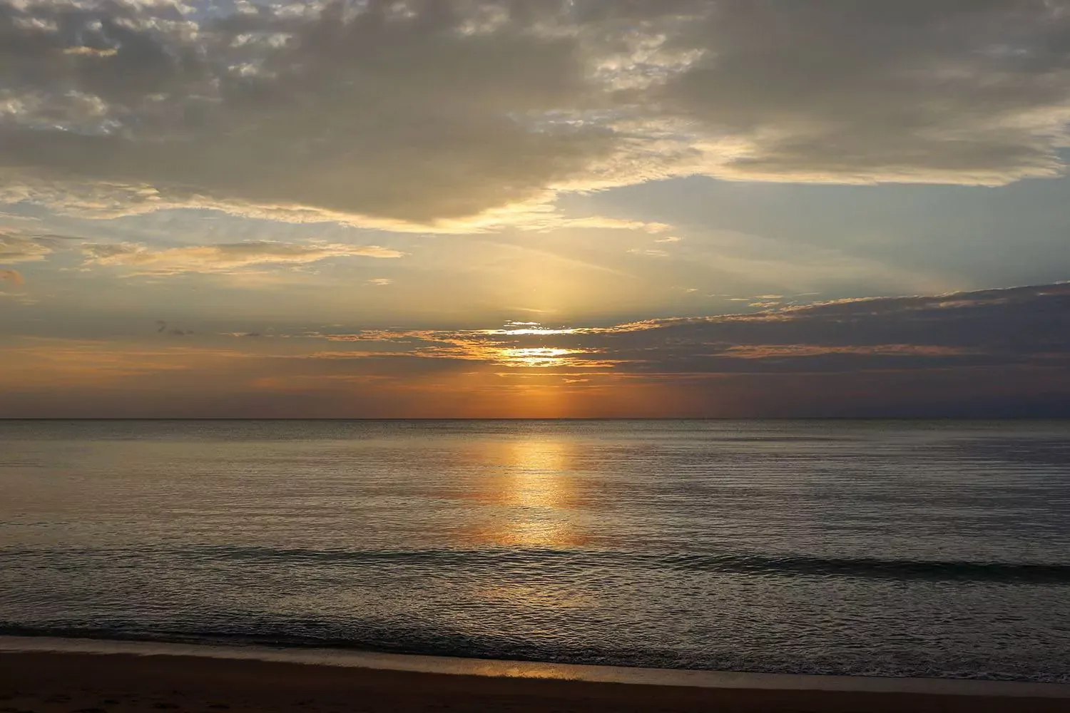 sunset over the sea