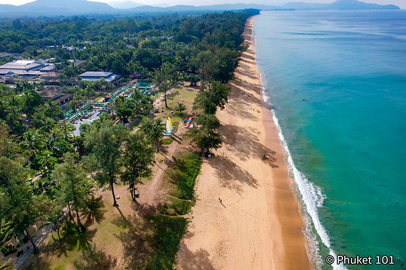 the long strip of sand from above