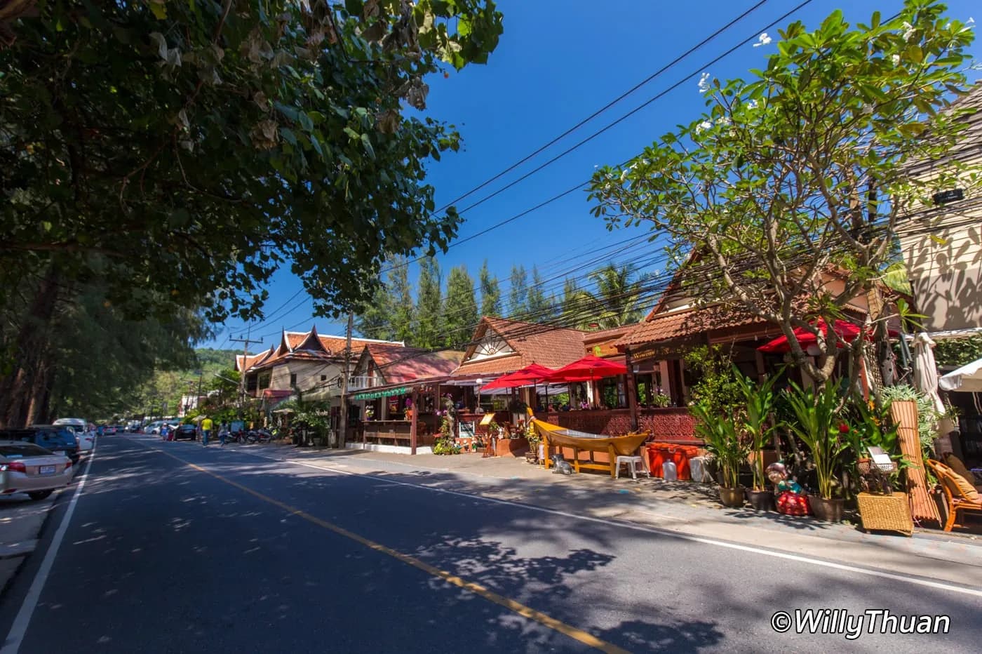 the beach road and its restaurants