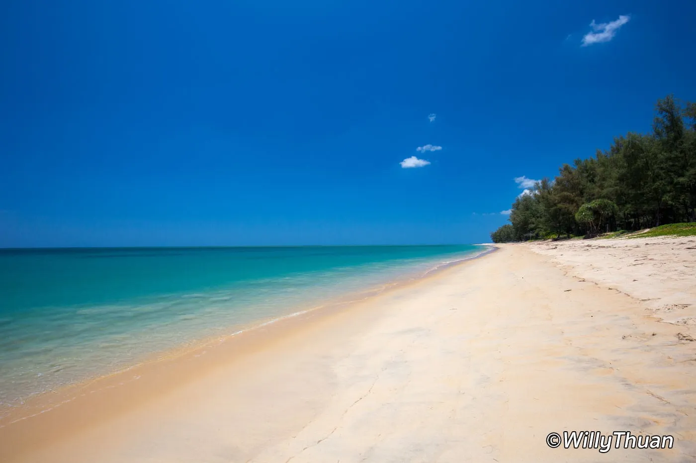 the sand and the clear shallow water