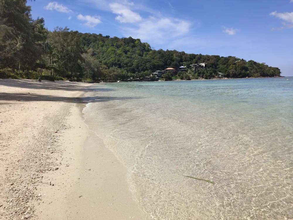 clear shallow water over the sand